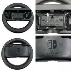 186000 現状品 Nintendo 任天堂 ニンテンドウ スイッチハンドル　⭐︎ストラップのおまけ付き⭐︎ ブラック 12点まとめ売り [0000000001935]の画像