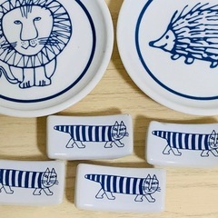 未使用　リサラーソン　豆皿4枚 & 箸置き4客の画像