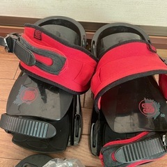 スノーボード ビンディング 赤 メンズ 27cmの画像