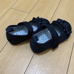 女児黒シューズ（15センチ）の画像