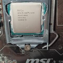 「手渡しのみ」MSI H81 マザーボード CPU i7 4770 ジャンク品の画像