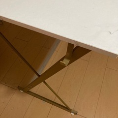 ［10/7引渡し可能な方限定］コーナーデスク　ゲーミング用　白　大理石調の画像
