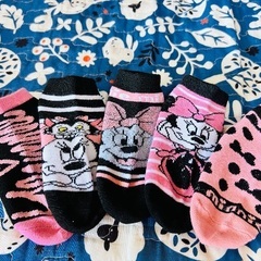 キッズ靴下 5足セット ミニーマウスの画像