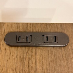 サイドテーブル コンセント付き 木製の画像