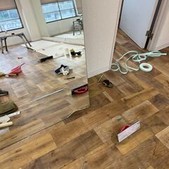 差し上げます！一部割れ・不具合あり 大型鏡（厚さ5mm、120×180㎝）2枚の画像