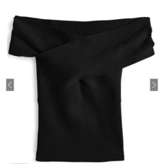 ⭐️新品未使用⭐️GRL クロスオフショルダーリブニットトップスの画像