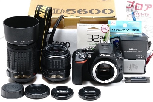 ✨Nikon D5600 美品✨シリーズ最新！Wレンズキット✨一眼レフ 初心者