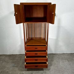 『和家具』水屋箪笥 箪笥 ハイチェスト チェスト キャビネット 飾棚 飾り棚 オープンシェルフ シェルフ RWcab5の画像