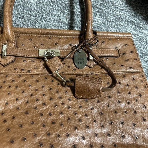 JRA認定◎ 最高級美形 OSTOMO ハンドバッグ オーストリッチ革 日本製 JRA認定◎ 最高級美形 OSTOMO ハンドバッグ オーストリッチ革 日本製