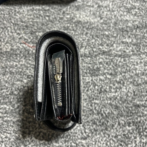 CROIX  二つ折り財布 アイボリー/ブラック