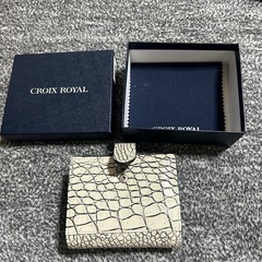 CROIX ROYAL 二つ折り財布 アイボリー/ブラックの画像