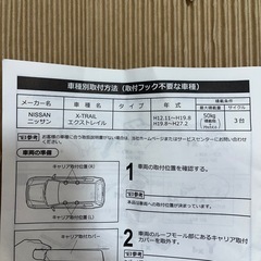 NISSAN 日産 エクストレイル用 イノーINNO XS300 ベースキャリア エアロベースバー バー長さ：約102cm / 92.5cm E8 26R-03 6197 / 5503591 / 5503472 カローラクロス フラッシュレール車？の画像