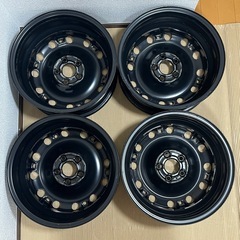 VW Volkswagen POLO 6R フォルクスワーゲン ポロ 純正 6J-15+38 100/5H ハブ径57.1ミリ 15インチ スチールホイール 4本 6C0601027の画像