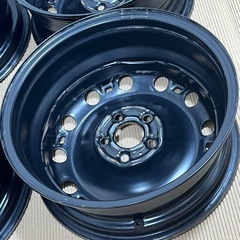 VW Volkswagen POLO 6R フォルクスワーゲン ポロ 純正 6J-15+38 100/5H ハブ径57.1ミリ 15インチ スチールホイール 4本 6C0601027の画像