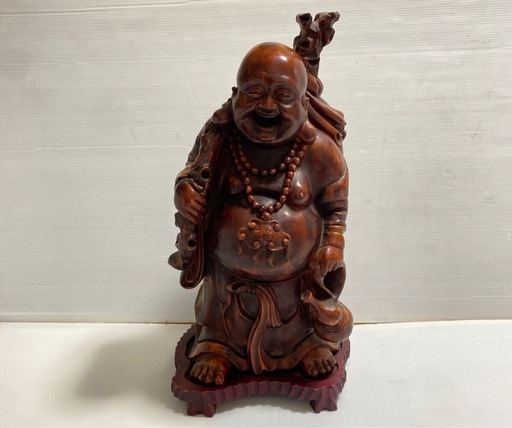布袋さん 布袋様 ほてい ホテイ 和風置物 彫刻 縁起物 オブジェ 練り物