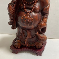 布袋さん 布袋様 ほてい ホテイ 和風　置物 彫刻 縁起物 オブジェ 練り物 特大 高さ60cm 中古の画像
