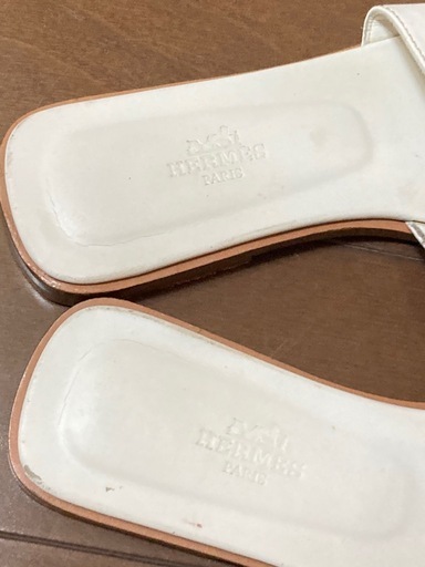 ⭐︎美品⭐︎HERMES/エルメス/オラン/サンダル/ホワイト/レザー
