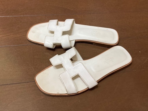 ⭐︎美品⭐︎HERMES/エルメス/オラン/サンダル/ホワイト/レザー