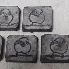 瓦 箸置き 5個セット ハンドメイド すずめ キッチン雑貨 雀 淡路瓦 レトロの画像