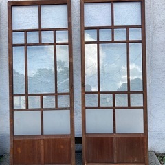 昭和レトロ 無垢材 建具 引き戸 4枚セットの画像