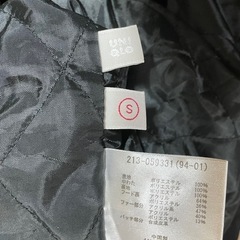 UNIQLO　ユニクロ　ブラック　ファー付き　モッズコート　サイズSの画像