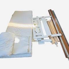 早い者勝ち　定価¥23,294 　IKEA イケア　ホワイト 27 1/2x63インチ　マットレス・布団・シーツ・ベッドフレーム付き の画像