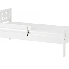 早い者勝ち　定価¥23,294 　IKEA イケア　ホワイト 27 1/2x63インチ　マットレス・布団・シーツ・ベッドフレーム付き の画像