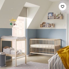 IKEA ベビーベッド 高質マットレス付きの画像