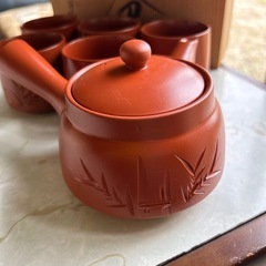 朱泥　茶器セットの画像