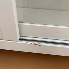 キャビネット ガラス引き戸付き, ホワイト, IKEAの画像