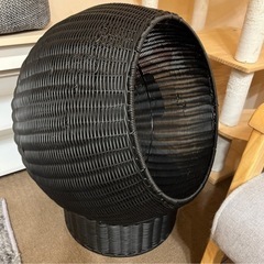 人工ラタン製　猫用ベッドの画像