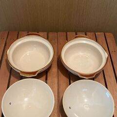 土鍋 １人用 ２個セットの画像
