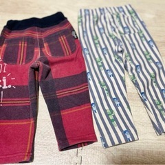 80cm フリースパンツ２点セット の画像