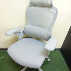M　未使用/新品　アウトレット特価　オフィスチェア ランバーサポート付 ロッキング ヘッドレスト ハイバック 肘付き 高さ調節 メッシュ チェア 椅子の画像