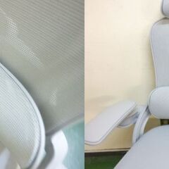 M　未使用/新品　アウトレット特価　オフィスチェア ランバーサポート付 ロッキング ヘッドレスト ハイバック 肘付き 高さ調節 メッシュ チェア 椅子の画像