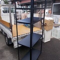 黒のスチールラック　中古の画像