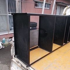 黒のスチールラック　中古の画像