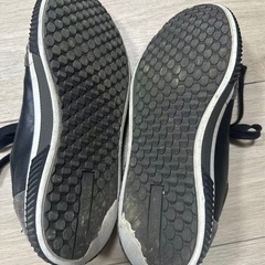 プラダ　スニーカー　ブラック　PRADA シューズ7　ロゴ入り　黒の画像