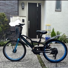 子供用自転車　22インチ　ブルーの画像