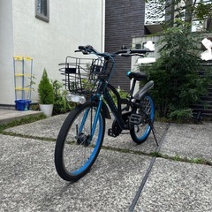 子供用自転車　22インチ　ブルーの画像