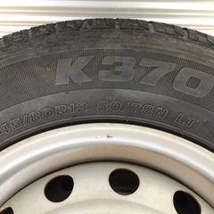 ブリヂストン k370 LTタイヤ　145/80 R12 夏タイヤ4本セット　軽トラ　軽バンの画像
