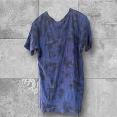 EPOCA UOMO ネイビー カモ柄 Vネックカットソー L メンズの画像