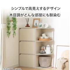 ニトリ　Nカラボ 扉付き 3段の画像