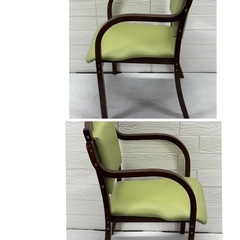 ニトリ ダイニングチェア カトレア 木製チェア グリーン ブラウン 札幌市白石区の画像
