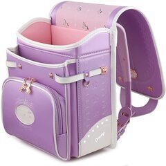 【新品】大人気 女の子ランドセル ユニコーンモデル 大容量 軽量 6年保証 全国送料無料 スクールバック 小学生通学カバン パープル③の画像