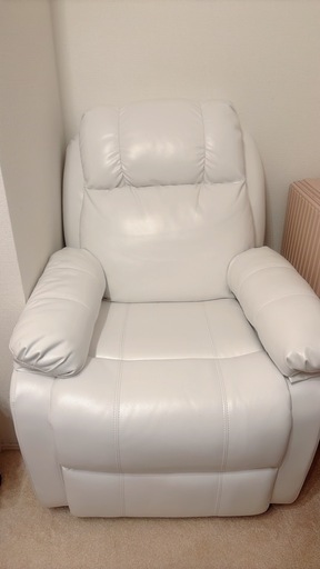 電動ラウンジチェア SHIFFON Jr （シフォンジュニア）（ホワイト）サロン開業 ネイルサロン エステサロン 1人掛けソファ