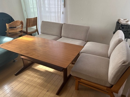 モモナチュラル 無印良品ダイニングセット