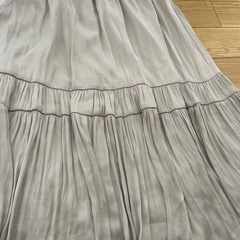 AMERICAN HOLIC M サテン ロングスカート シャンパンゴールドの画像