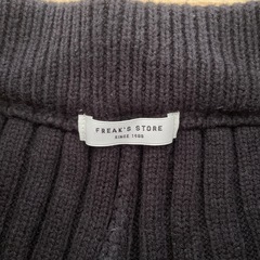 FREAK'S STORE ニットパンツ リブパンツ ブラック Fの画像