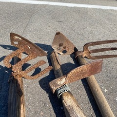 農作業用　クワ　かき板等5個セットの画像